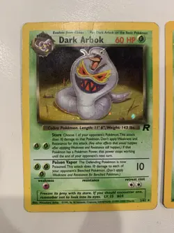 Pokemon TCG Muk 13/62 Fossil Holo & Dark Arbok 2/82 Rocket Holo - Ungraded - Image 2