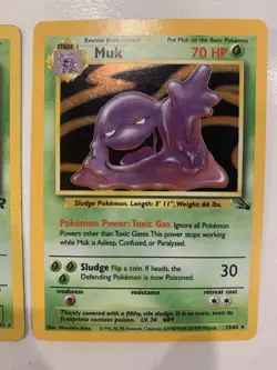 Pokemon TCG Muk 13/62 Fossil Holo & Dark Arbok 2/82 Rocket Holo - Ungraded - Image 3