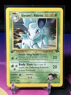 Pokemon - Giovanni’s Nidorina 44/132 - Gym Challenge 1st Edition - Non Holo Lp - Image 1