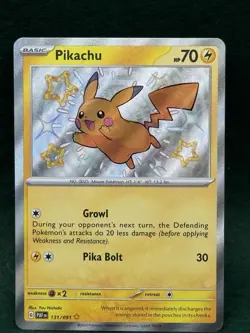 Pokemon Paldean Fates Pikachu 131/091 Baby Shiny Rare Nm - Image 1