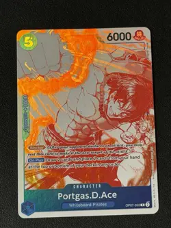 ONE PIECE TCG 3RD ANNIVERSARY TREASURE PROMO ENGLISH PORTGAS D ACE OP07-053 - Image 1
