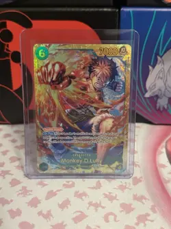 One Piece TCG Monkey.D.Luffy SEC OP13-118 Holo NM/M - Image 1