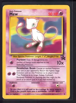 Mew #8 Black Star Promo (MP) Pokemon Card WOTC 2000 - Image 1