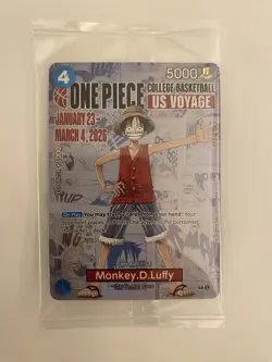 One Piece Monkey.D.Luffy US College Basketball Promo Card Rutgers vs Indiana - Image 1