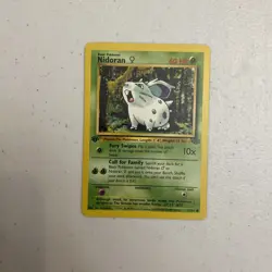 POKEMON CARD TCG JUNGLE 1999 NIDORAN 1ST EDITION 57/64 NM - Image 1