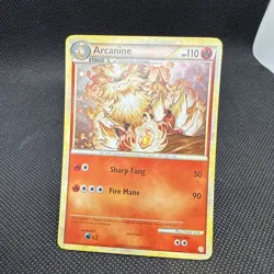 Pokemon TCG Arcanine HeartGold SoulSilver Reverse Holo Card 1/123 Rare - Image 1
