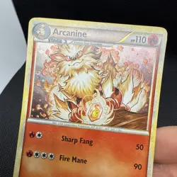 Pokemon TCG Arcanine HeartGold SoulSilver Reverse Holo Card 1/123 Rare - Image 3