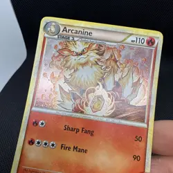 Pokemon TCG Arcanine HeartGold SoulSilver Reverse Holo Card 1/123 Rare - Image 4