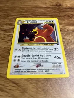 Pokemon TCG Ursaring Neo Discovery 15/75 Holo Rare 80HP Card 2001 - Image 2