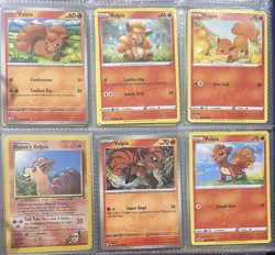 Pokemon TCG Vulpix Lot Of 6 Cards From Various Sets Includes 1 Vintage Card NM - Image 1