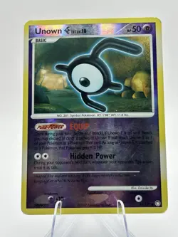 VTG 2007 POKEMON REVERSE HOLO UNOWN 65/123 MYSTERIOUS TREASURES SET CARD WOTC - Image 1