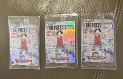 3x One Piece College Basketball US Voyage Luffy Card IN HAND - MINT - UNOPENED - Image 1