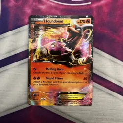 Pokemon TCG Houndoom-EX Breakthrough Holo Card 21/162 EX Rare - Image 1