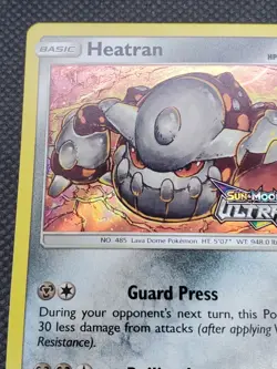 Heatran SM96 Holo, SM Ultra Prism Prerelease Promo Stamped, Pokemon Card, NM - Image 4
