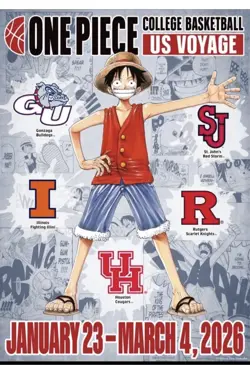 One Piece Monkey.D.Luffy US College Basketball Promo Card PRESALE 2/9 St John's - Image 1