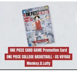 One Piece Monkey.D.Luffy US College Basketball Promo Card PRESALE 2/9 St John's - Image 2