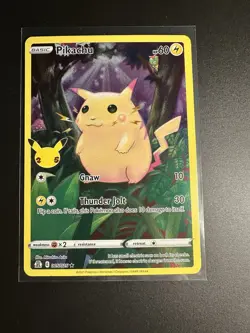 Pikachu 005/025 Pokemon Celebrations 25th Anniversary Full Art Card Light Play - Image 1