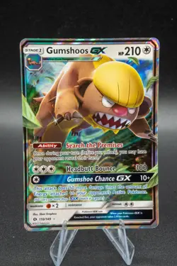 Pokemon TCG Gumshoos GX 110/149 Sun & Moon Holo Rare Card Collectible Light Play - Image 1