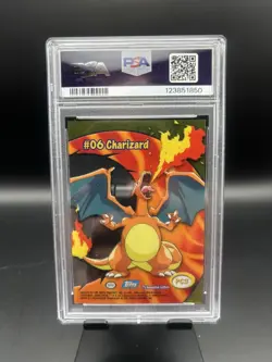 2000 Topps Tv Animation Charizard Clear Card PSA 9 - Image 2
