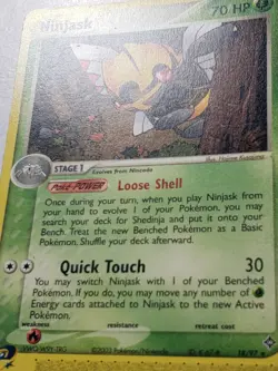 Ninjask 18/97 LP - RARE Non Holo EX Dragon Pokemon Card - Hajime Kusajima Art - Image 2
