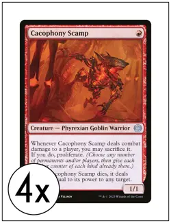 4x Cacophony Scamp, Phyrexian All Will Be One, Magic MTG NM - Image 1