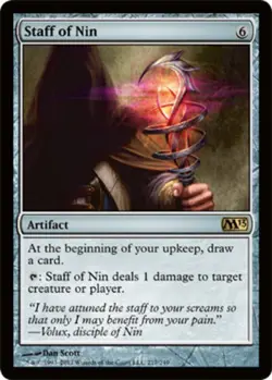 4x MTG Staff of Nin, Light Play, English Magic 2013 - Image 1