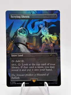 Scrying Sheets 1606 Rainbow Foil Hatsune Miku Winter Diva Secret Lair SLD MTG NM - Image 1