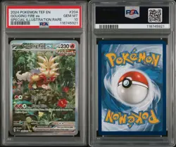 2024 Pokemon Gouging Fire ex 204/162 Special Illustration Rare PSA 10 Gem Mint - Image 3