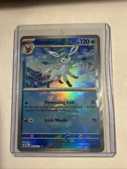 2025 Pokemon TCG Scarlet & Violet Prismatic Evolutions #025 Glaceon POKE BALL RE - Image 1