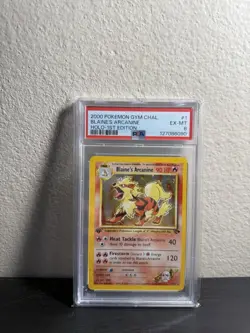 Pokemon 2000 Gym Challenge Blaine's Arcanine Holo 1st Edition #1 PSA 6 - Image 1