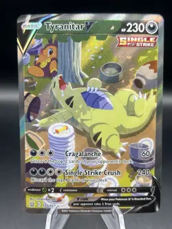 Pokemon TCG Tyranitar V (Alternate Full Art) 155/163 Swsh05: Battle Styles Holo - Image 1