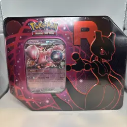 Pokemon TCG Team Rocket Mewtwo Ex Tin 5 Booster Packs + Promo - New Sealed - Image 2