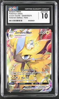 Pokemon Zeraora VMAX GG42/GG70 Crown Zenith: Galarian Gallery Holo - Image 1