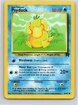 Pokemon English MP Psyduck 65/82 Team Rocket Free Shipping! - Image 1