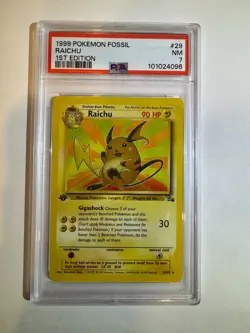 Raichu 29/62 Fossil Regular 1st Edition (1999) Pokemon TCG PSA Grade 7 - Image 1
