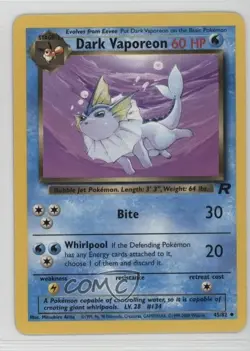 Dark Vaporeon Pokemon Team Rocket #45 2000 - Image 1