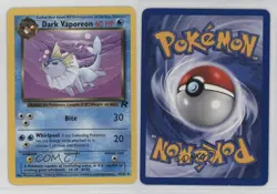 Dark Vaporeon Pokemon Team Rocket #45 2000 - Image 3
