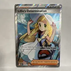 Lillie's Determination 169/132 Full Art Secret Rare Holo NM Pokemon TCG English - Image 1