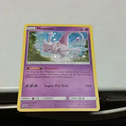 Mewtwo Holo Black Star Promo SM77 - Sun and Moon Pokemon TCG With SWIRL - Image 1