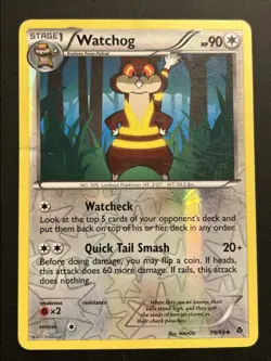 Pokemon 2011 Emerging Powers Reverse Holo Watchog 79/98 MP - Image 1