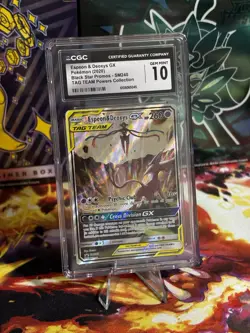 CGC 10 GEM MINT 2020 Pokemon Black Star Promos Espeon & Deoxys GX Alt Art SM240 - Image 1