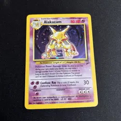 Pokemon TCG Alakazam Holo Base Set 2 LP/NM 1/130 Rare - Image 1