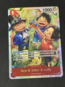 Ace & Sabo & Luffy OP13-007 - One Piece TCG English - SR Foil NM Near-Mint - Image 1