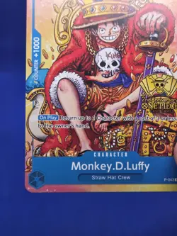 One Piece 2nd Anniversary Stamped Promo Monkey D Luffy P-043 NM - Image 5