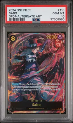 Sabo OP07-118 SEC Alt Art One Piece 500 Years in the Future English PSA 10 - Image 1