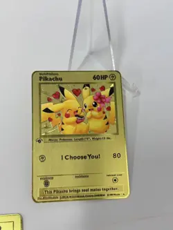 BASIC Pikachu HP60 Metal Pokemon Card-Collectible Gift Display. - Image 2