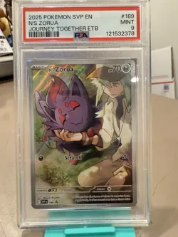 N's Zorua #189 Scarlet & Violet Promo Holo Card PSA 9 - Image 1