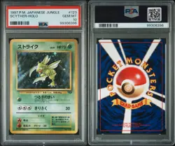1997 Scyther Holo #123 Pokemon Card Japanese Jungle Gem Mint Vintage TCG PSA 10. - Image 3
