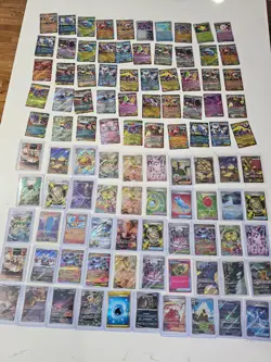 Pokemon Lot Of 100 Cards-Full Arts, Ex’s, Sir’s, Pokeballs, Holos, & More - Image 1