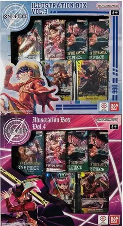 One Piece Card Game Illustration Box Vol. 3 & Vol. 4 Bundle - Factory Sealed - Image 1